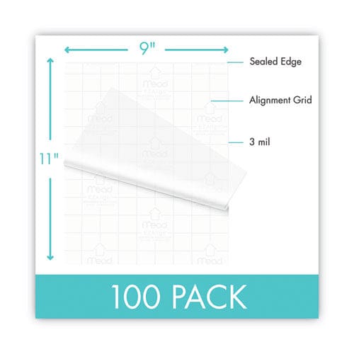 Mead Ezalign Thermal Laminating Pouches 3 Mil 9 X 11.5 Gloss Clear 100/pack - Technology - Mead®