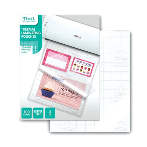 Mead Ezalign Thermal Laminating Pouches 3 Mil 9 X 11.5 Gloss Clear 100/pack - Technology - Mead®