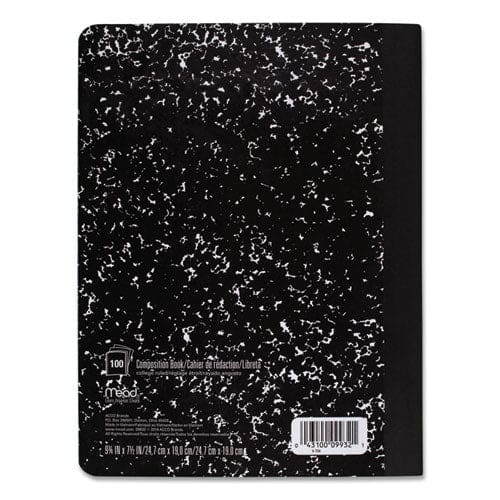 Mead Square Deal Composition Book 3 Subject Wide/legal Rule Black Cover 9.75 X 7.5 100 Sheets 12/pack - School Supplies - Mead®