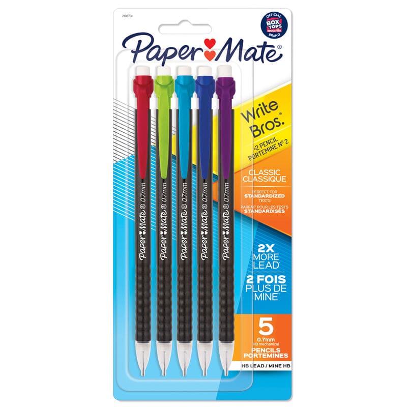 Mechanical Pencil 0.7Mm Asst 5Ct Paper Mate (Pack of 12) - Pencils & Accessories - Sanford L.p.
