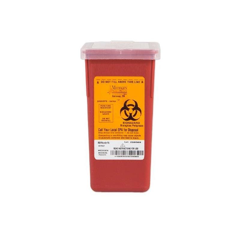 Medegen Medical Sharps Container 1 Qt. (Pack of 6) - Nursing Supplies >> Sharps Collectors - Medegen Medical