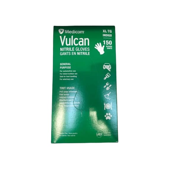 Medicom Vulcan Nitrile Gloves, 150 Count - ShelHealth.Com