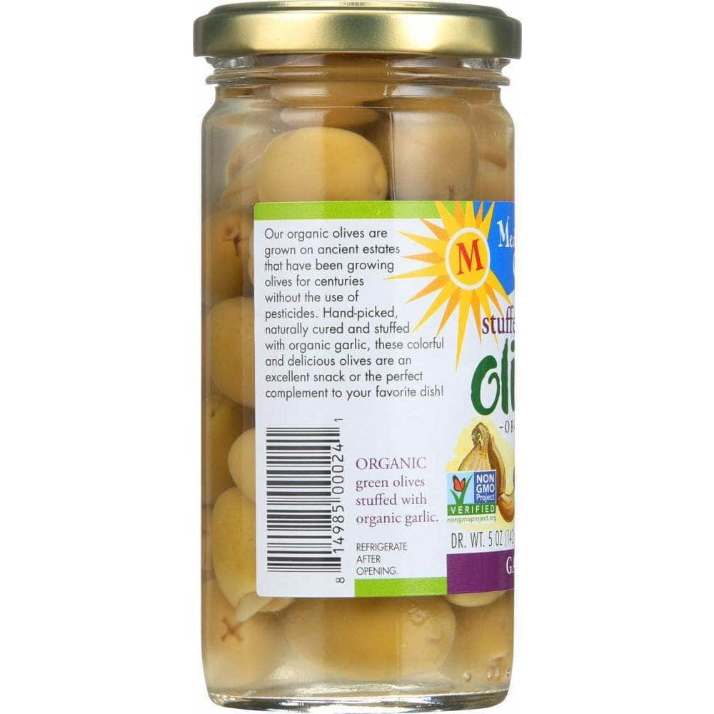 Mediterranean Organic Mediterranean Organics Stuffed Green Olives Garlic Organic, 9 oz