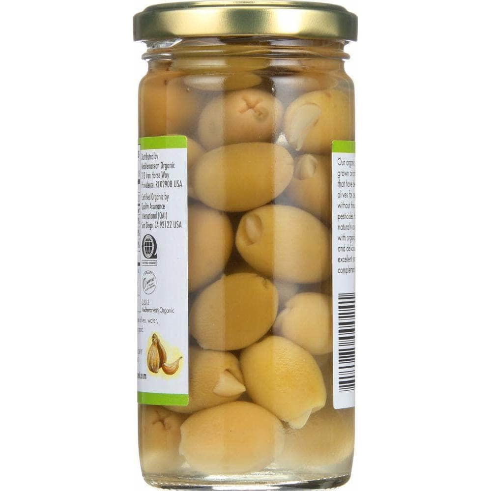 Mediterranean Organic Mediterranean Organics Stuffed Green Olives Garlic Organic, 9 oz