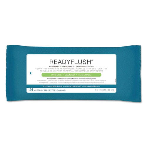 Medline Readyflush Biodegradable Flushable Wipes 8 X 12 White 24/pack - School Supplies - Medline