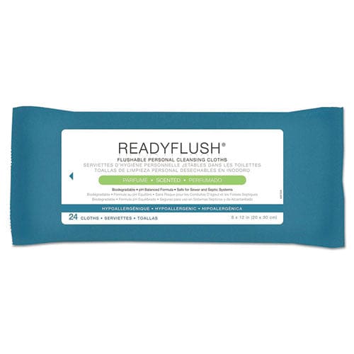 Medline Readyflush Biodegradable Flushable Wipes 8 X 12 White 24/pack - School Supplies - Medline