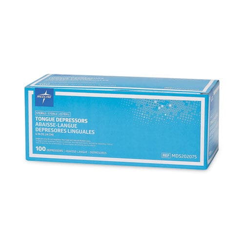 Medline Sterile Tongue Depressors Wood 6 Long 100/box - Janitorial & Sanitation - Medline