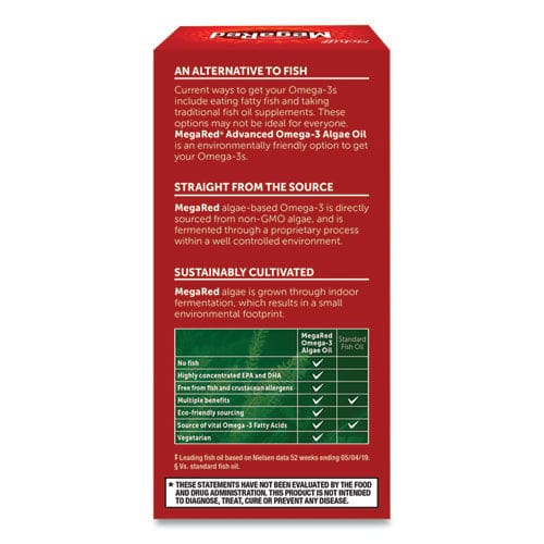 MegaRed Advanced Omega-3 Algae Oil 50 Count - Janitorial & Sanitation - MegaRed®