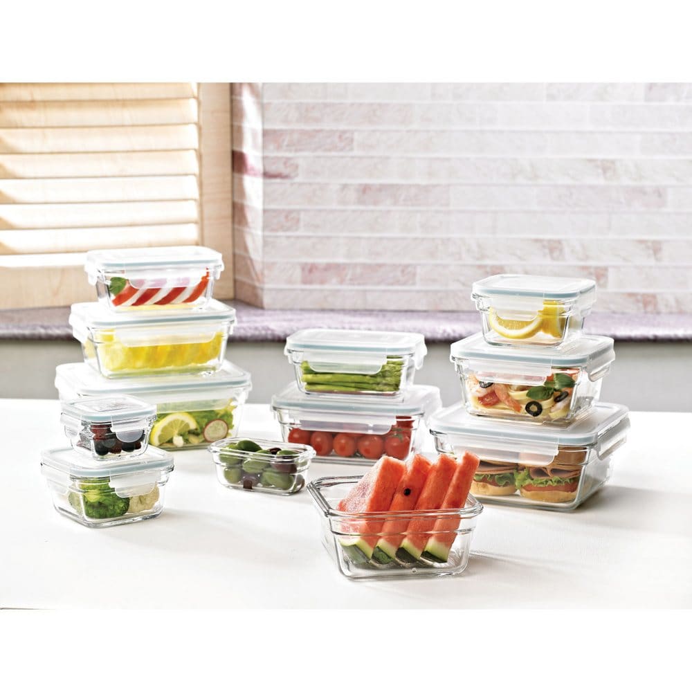 Member’s Mark 24-Piece Glass Food Storage Set by Glasslock - Food Storage & Kitchen Organization - Member’s Mark