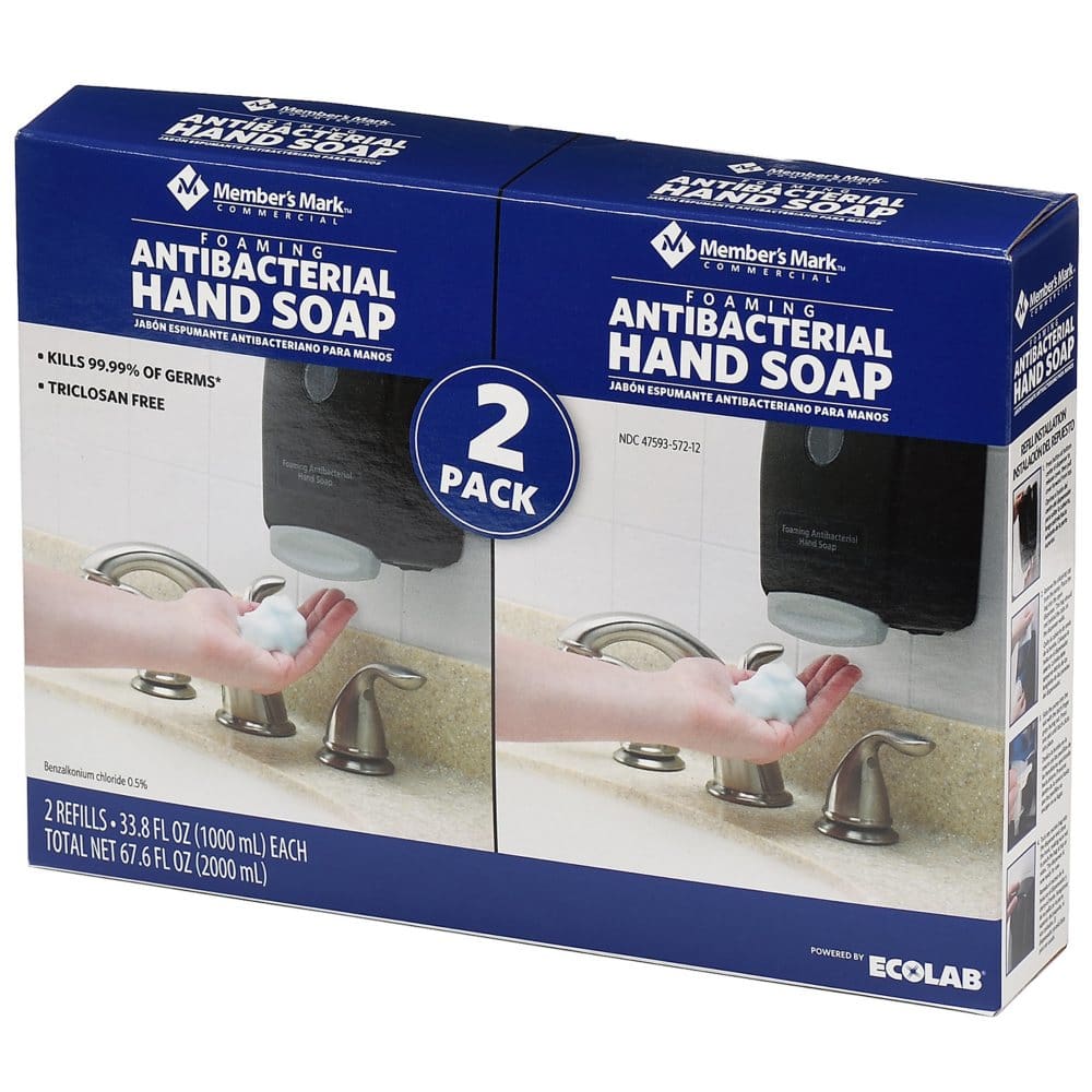 Member’s Mark Commercial Foaming Antibacterial Hand Soap Refill (33.8 oz. 2 pk.) - Hand Soap - Member’s Mark