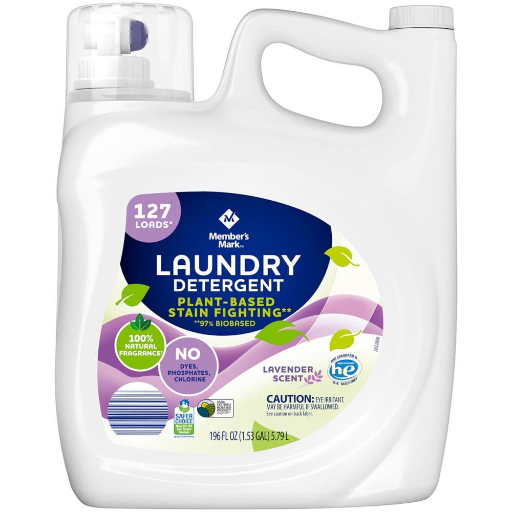 Member’s Mark Plant Based Liquid Laundry Detergent Lavender Scent (196 fl. oz. 127 loads) - Laundry Supplies - Member’s Mark