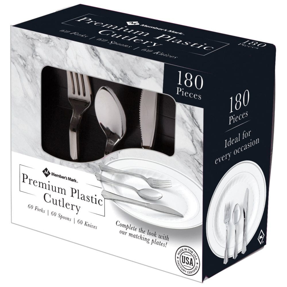 Member’s Mark Premium Silver-Look Cutlery Combo (180 ct.) - Disposable Tableware - Member’s Mark