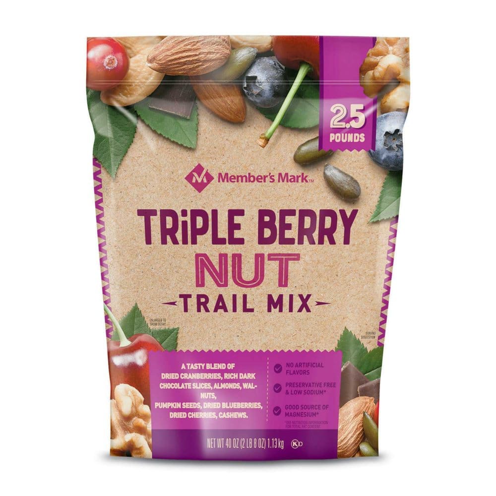 Member’s Mark Triple Berry Nut Trail Mix (40 oz.) - Trail Mix & Nuts - Member’s Mark