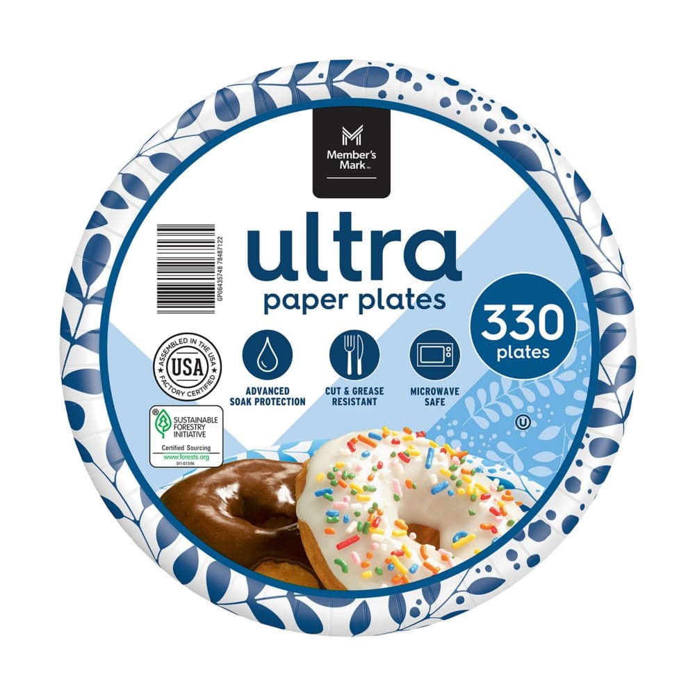 Member’s Mark Ultra Dessert/Snack Paper Plates (6.875 330 ct.) - Disposable Tableware - Member’s Mark