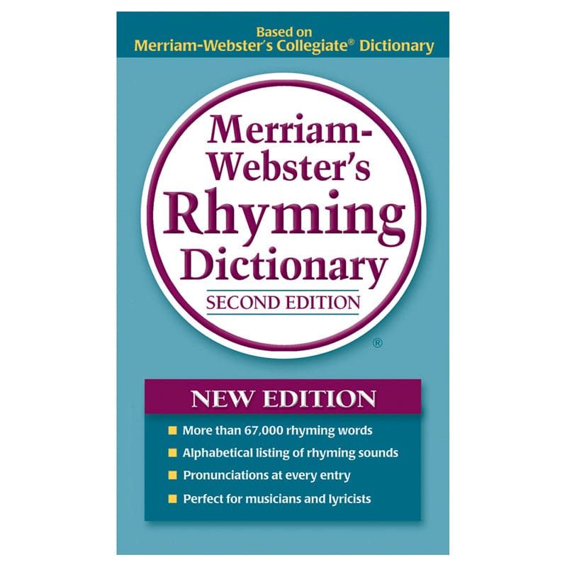 Merriam Webster Rhyming Dictionary Paperback (Pack of 8) - Reference Books - Merriam - Webster Inc.