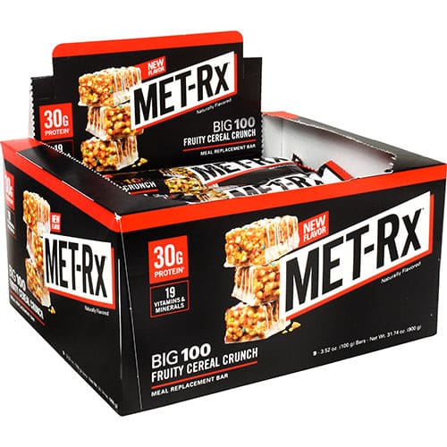 Met-Rx Usa Big 100 Bar Fruity Cereal Crunch 9 ea - Met-Rx Usa