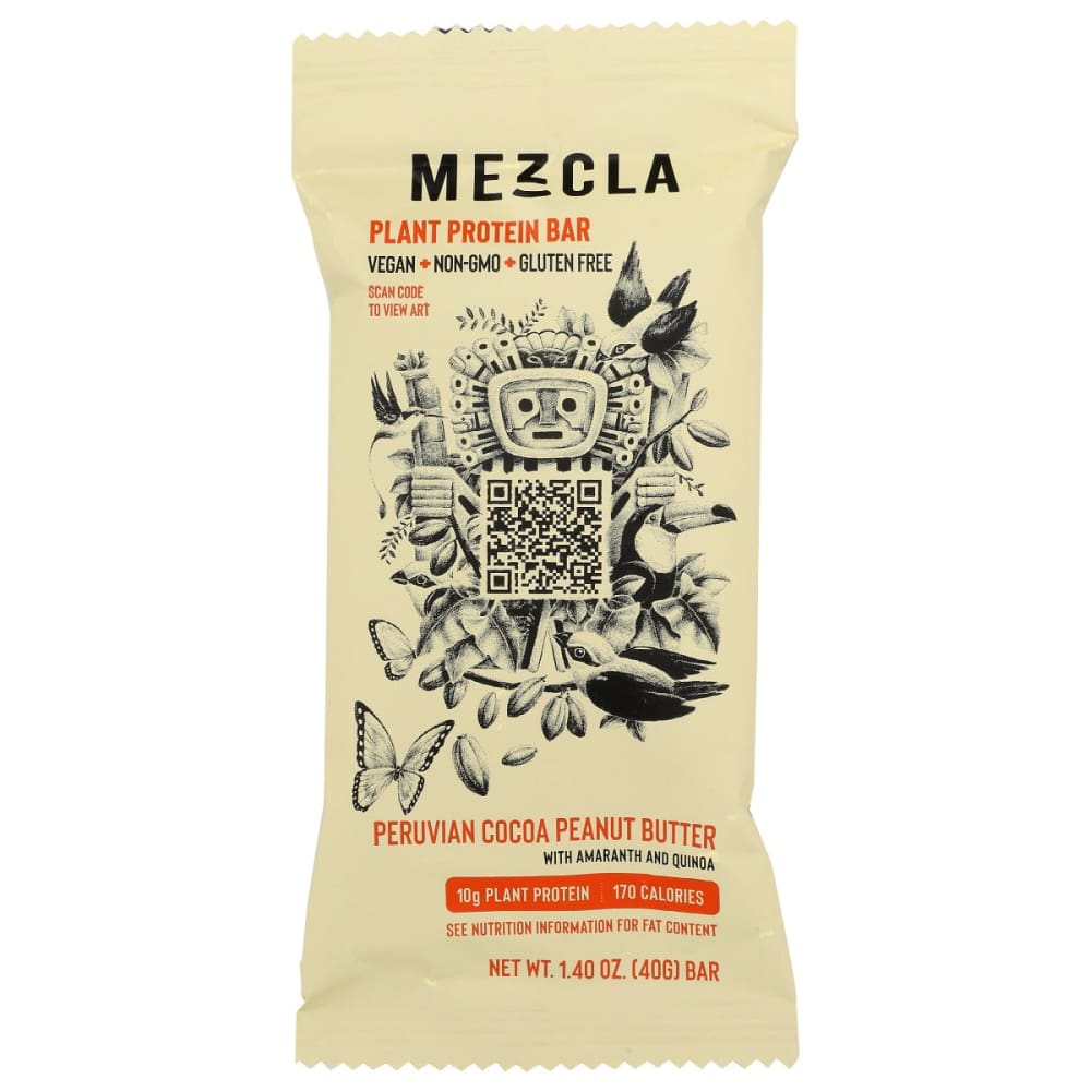 MEZCLA: Peruvian Cocoa Peanut Butter Bar 1.4 oz - Grocery > Nutritional Bars Drinks and Shakes - MEZCLA