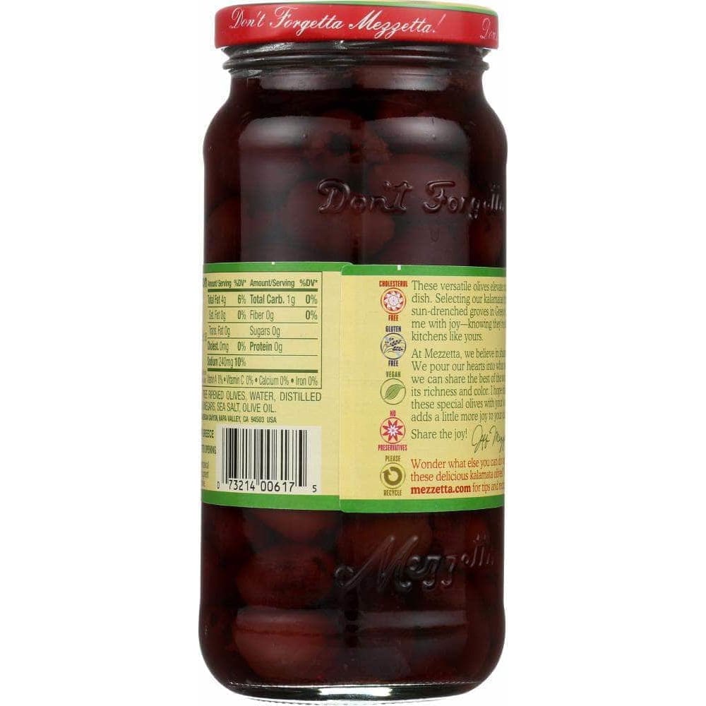 Mezzetta Mezzetta Pitted Greek Kalamata Olives, 9.5 oz