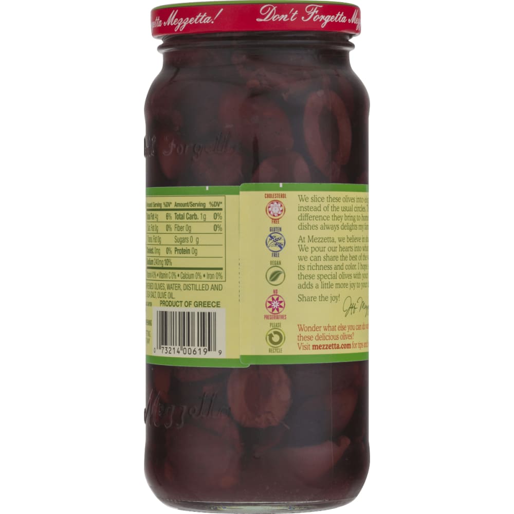 Mezzetta Mezzetta Sliced Greek Kalamata Olives, 9.5 oz