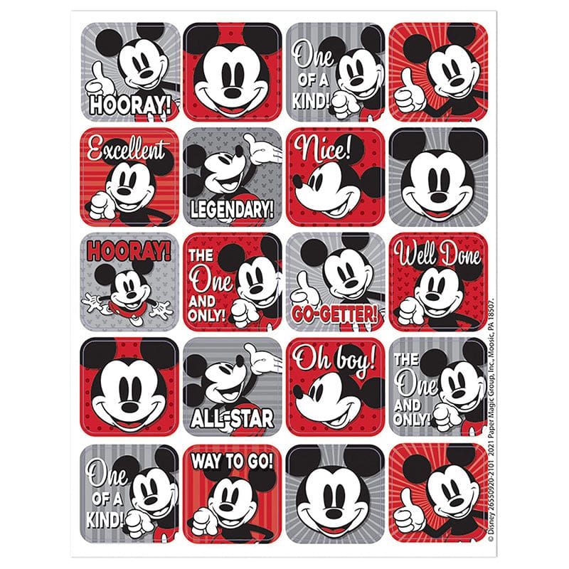 Mickey Mouse Throwback Stickers (Pack of 12) - Stickers - Eureka