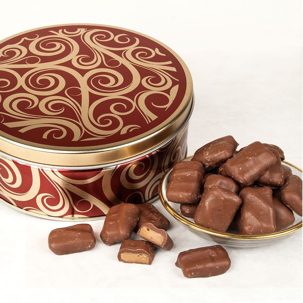 Milk Chocolate Toffee Bites Gift Tin (26 oz.) - Gourmet Chocolates - Milk Chocolate