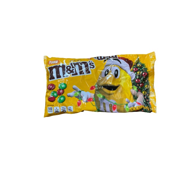 M&M’s Holiday Peanut Milk Chocolate Christmas Candy - 10 oz Bag - M&M’s