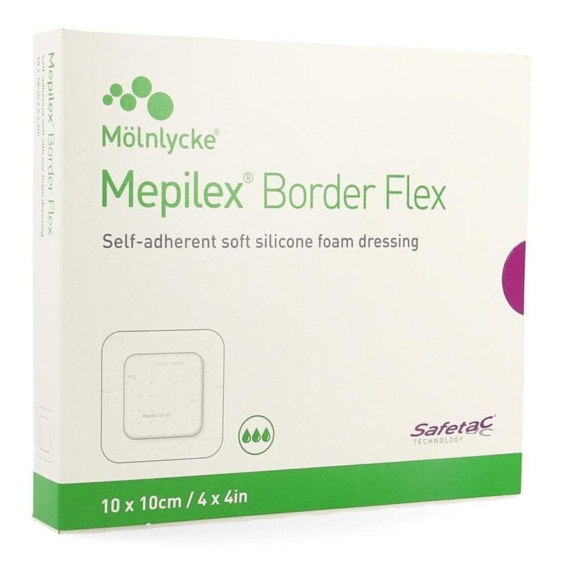 Molnlycke Mepilex Adhesive Border Flex 4 X 4 Box of 5 - Wound Care >> Advanced Wound Care >> Foam Dressings - Molnlycke