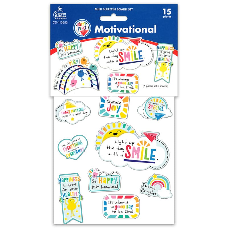 Motivational Mini Bulletin Board St Happy Place (Pack of 6) - Motivational - Carson Dellosa Education