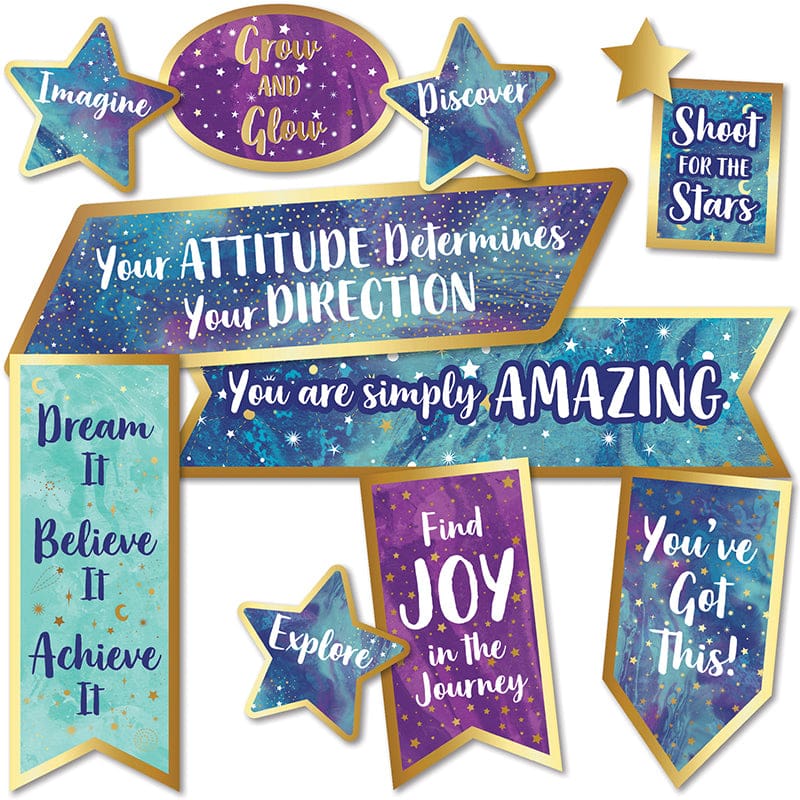 Motivational Signs Mini Bb St Galaxy (Pack of 6) - Motivational - Carson Dellosa Education