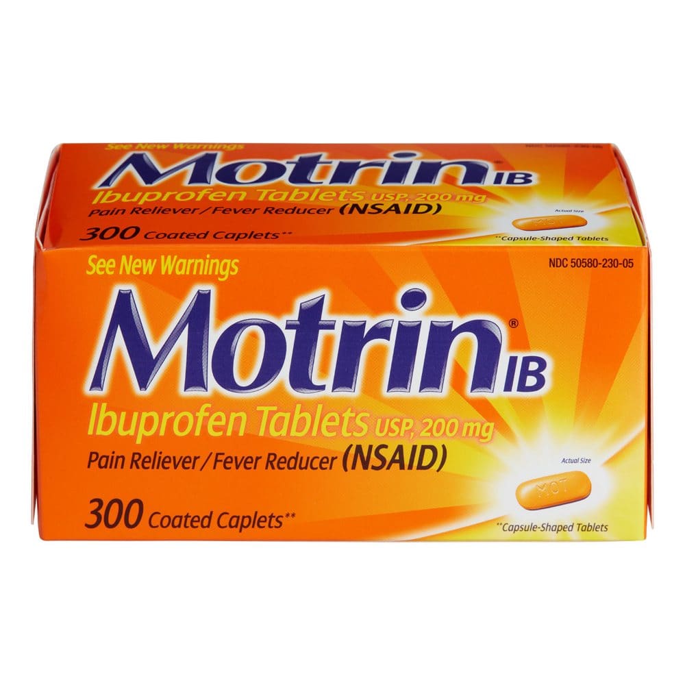 Motrin IB 200mg Ibuprofen Pain Reliever/Fever Reducer (300 ct.) - Pain Relief - Motrin IB