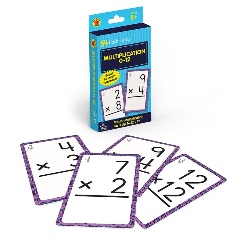 Multiplication To 12 Flash Cards (Pack of 12) - Multiplication & Division - Carson Dellosa Education