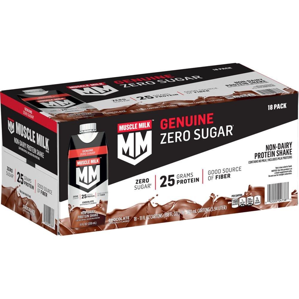 Muscle Milk Genuine Protein Shake Chocolate (11 fl. oz. 18 pk.) - Diet Nutrition & Protein - Muscle Milk