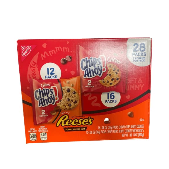 Nabisco Nabisco Chips Ahoy!, 12 x Reese's Cookies & 16 x Chewy Cookies, 30 oz.