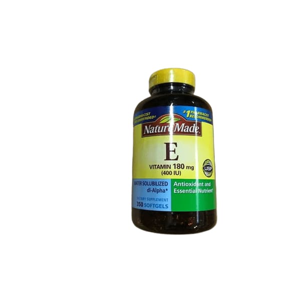 Nature Made 400 I.U. Water Solubilized Vitamin E Softgels, 350 ct. - ShelHealth.Com