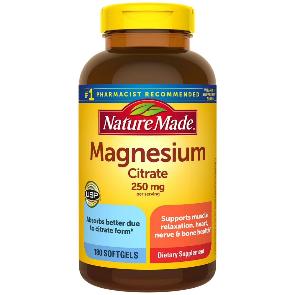 Nature Made Magnesium Citrate 250mg Softgels (180 ct.) - Supplements - Nature Made