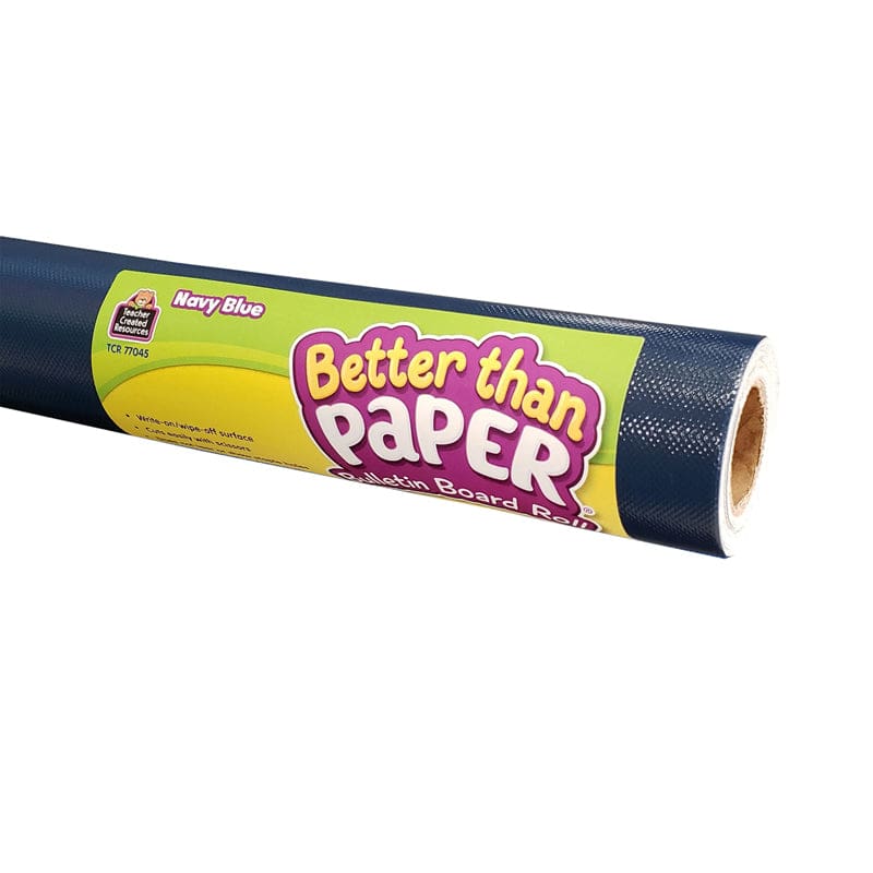 Navy Blue Bb Roll 4/Ct Better Than Paper - Bulletin Board & Kraft Rolls - Teacher Created Resources