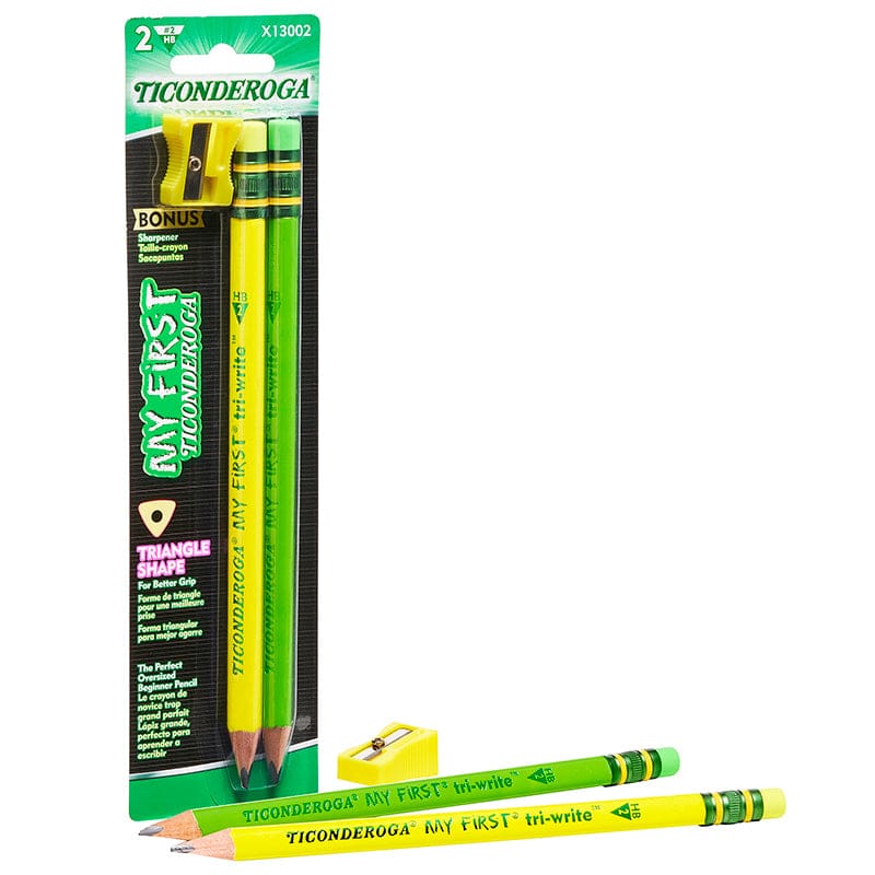 Neon Ticonderoga Pencil 2 Ct with Sharpener (Pack of 12) - Pencils & Accessories - Dixon Ticonderoga Company