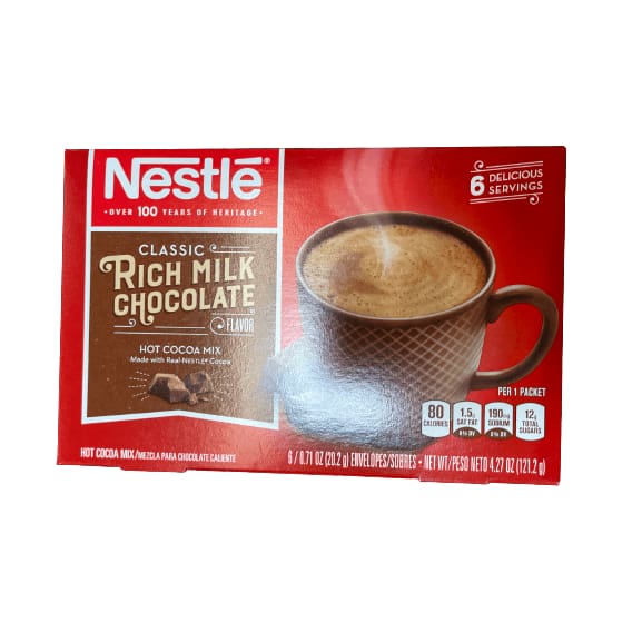 Nestle Classic Rich Milk Chocolate Flavor Hot Cocoa Mix 6 - 0.71 oz ea ...