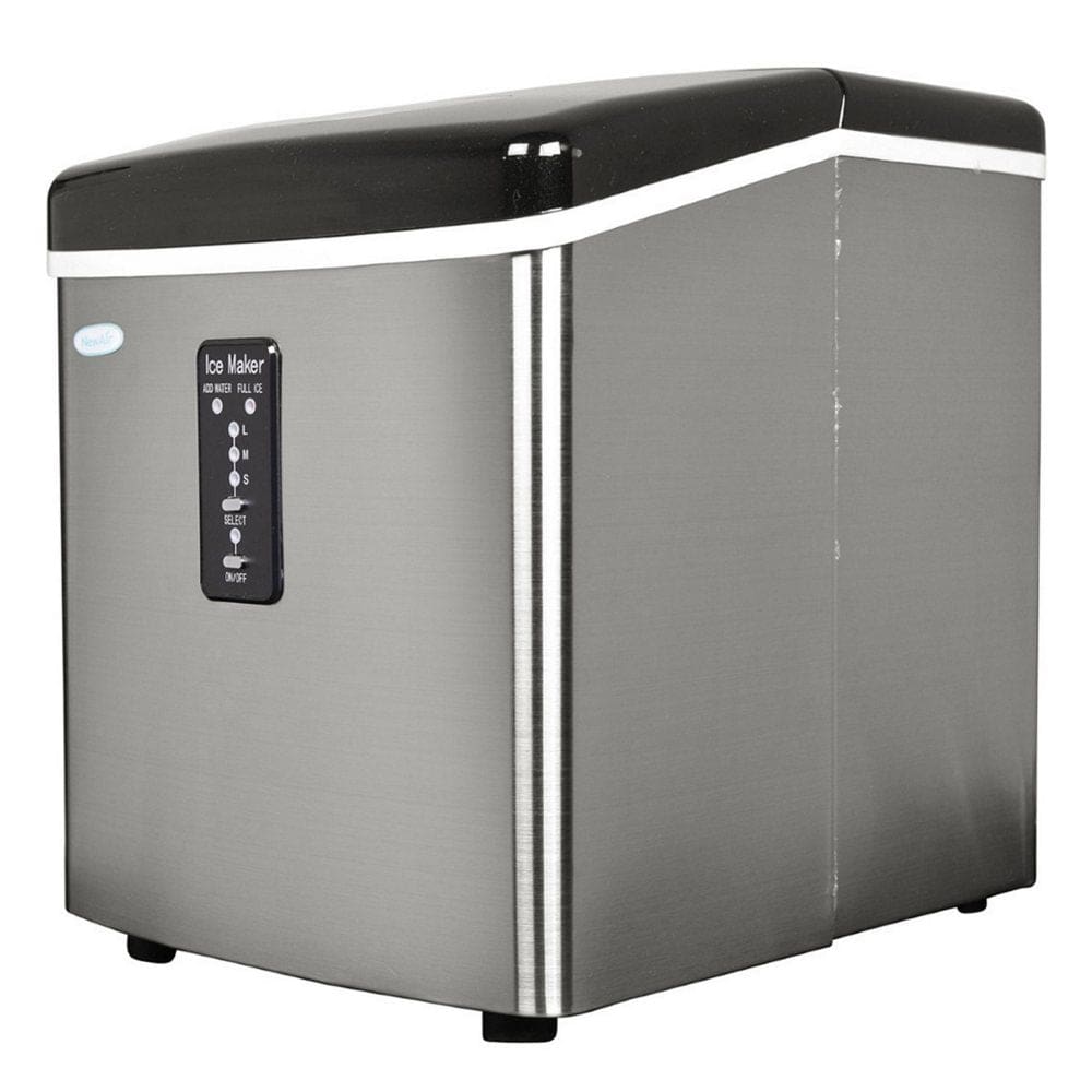 NewAir AI-100 28LBS Portable Ice Maker Stainless Steel - Freezers & Ice Makers - NewAir