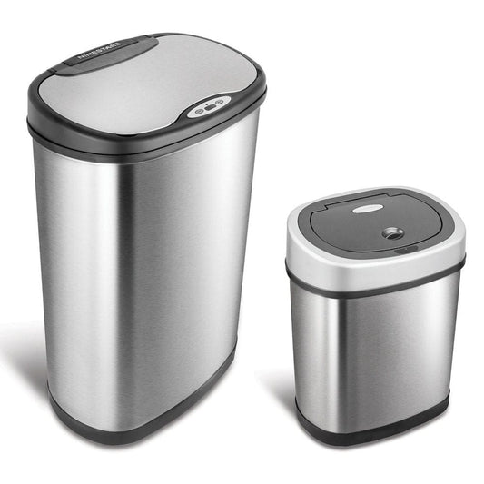 Nine Stars Sensor Trash Cans Stainless Steel (13.2 gal./3.2 gal.) - Trash Cans - Nine