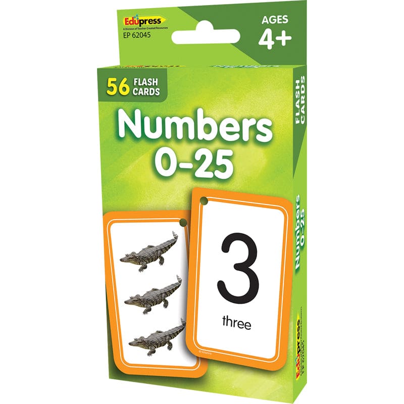 Numbers 0-25 Flash Cards (Pack of 10) - Flash Cards - Teacher Created Resources