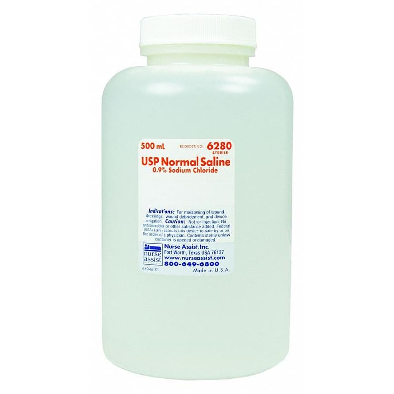 Nurse Assist Nacl.9% Sodium Chl 500Ml Bottle (Pack of 3) - Wound Care >> Basic Wound Care >> Irrigation Solution - Nurse Assist