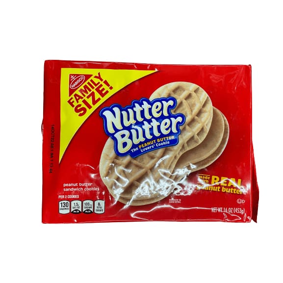 Nutter Butter Nutter Butter Peanut Butter Sandwich Cookies, Family Size, 16 oz