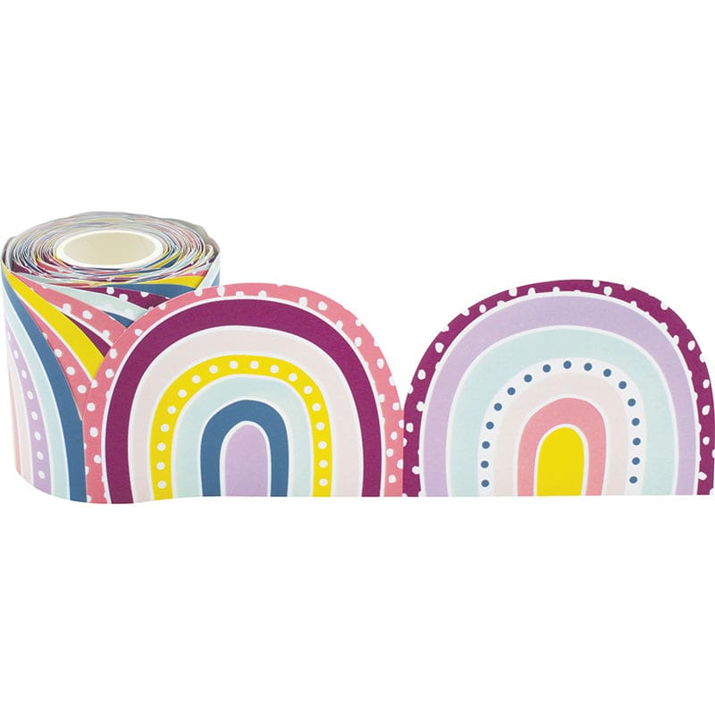 Oh Happy Day Rainbows Rolled Border (Pack of 6) - Border/Trimmer - Teacher Created Resources