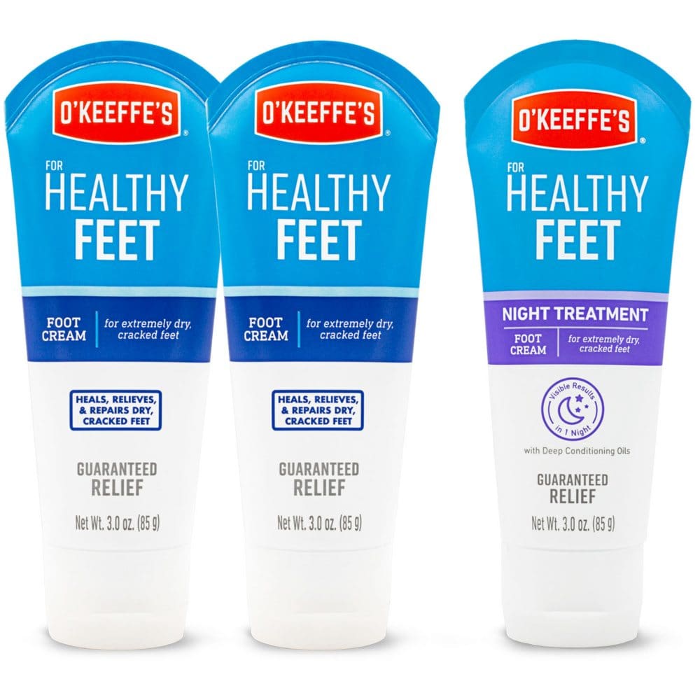 O’Keeffe’s Healthy Feet and Healthy Feet Night Treatment (3 oz. 3 pk.) - Bath & Body - O’Keeffe’s Healthy