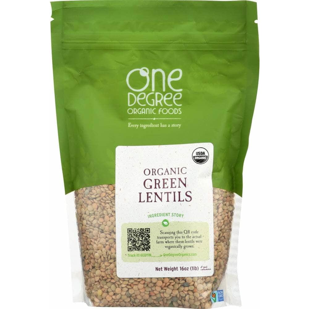 One Degree One Degree Organic Green Lentils, 16 oz