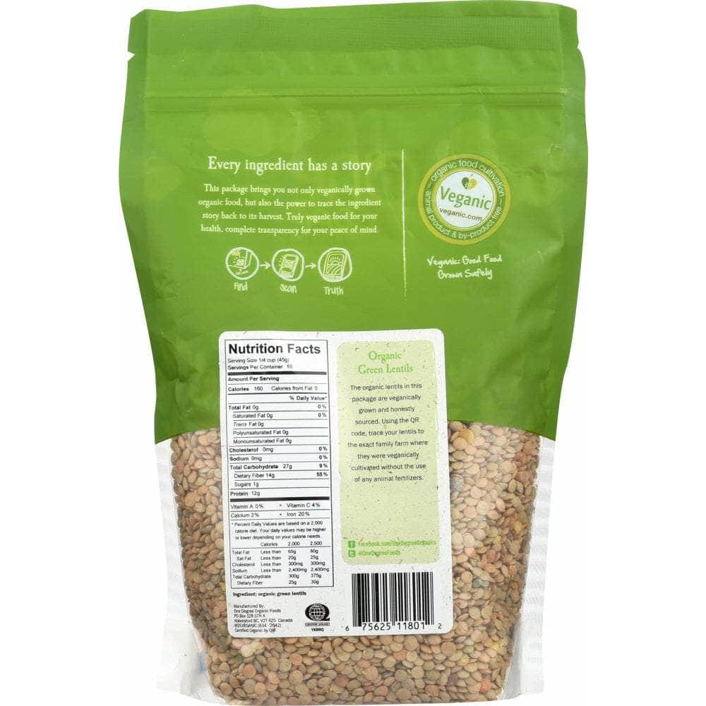 One Degree One Degree Organic Green Lentils, 16 oz