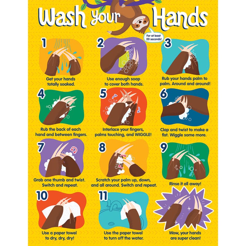 One World Handwashing Chart (Pack of 12) - Science - Carson Dellosa Education