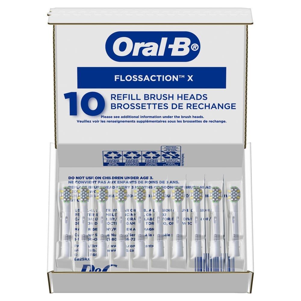 Oral-B FlossAction Electric Toothbrush Replacement Brush Heads (10 ct.) - Oral Care - Oral-B