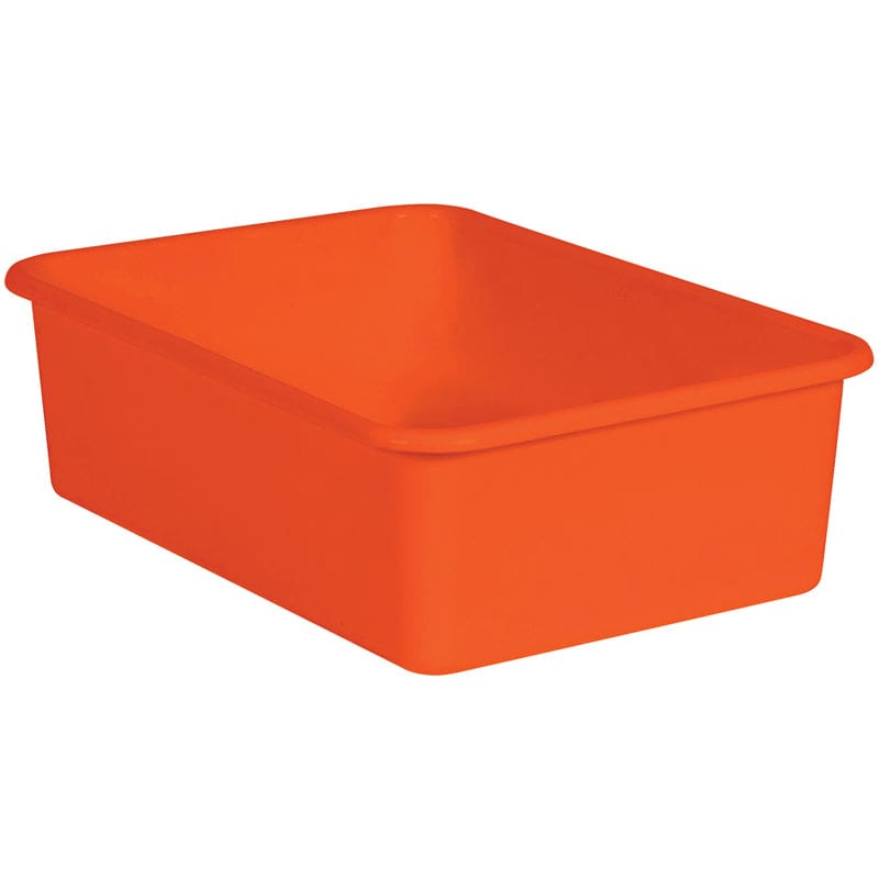 Orange Large Plastic Storage Bin (Pack of 6) - Storage Containers - Teacher Created Resources